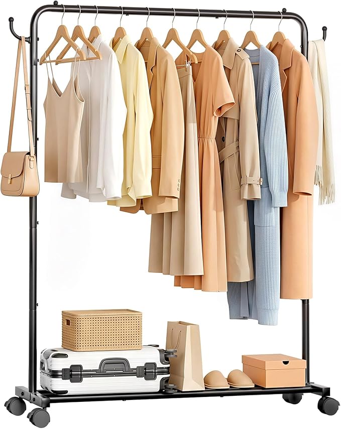 Homde Heavy Duty Clothes Rack: 120lb Standing Garment Storage by Homde
