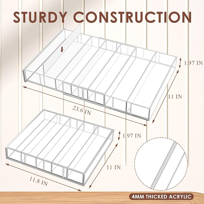 Briwooody Expandable Acrylic Coffee Pod Holder Holds 35 to 70 Capsules or 105 - Image 3