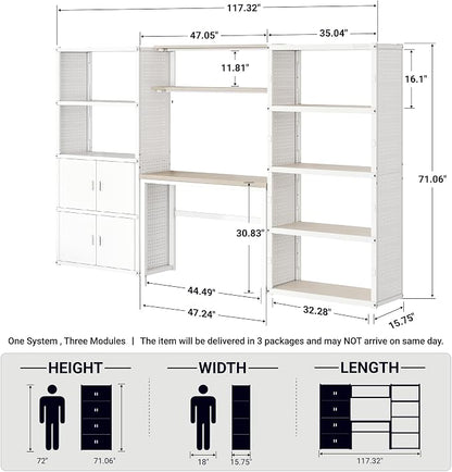 FLEXIMOUNTS 117"W Modular Garage Storage Cabinet - Image 2