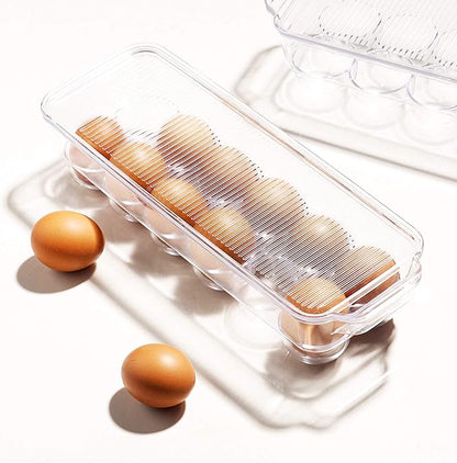 JAMOR 12 Grid Egg Storage Box Refrigerator Egg Rack Tray - Image 3