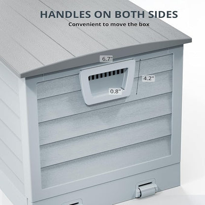 Foldable 75 Gallon Outdoor Storage Box, Plastic Storage Containers - Image 5