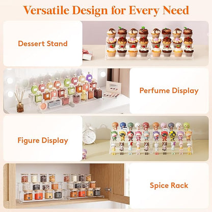 Lifewit Spice Rack, Perfume Cologne Organizer, Cupcake Stand, Tool-Free Assembly - Image 6