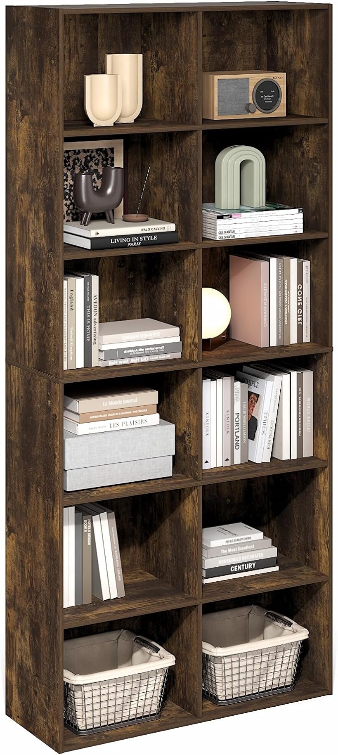 Furinno Basic Book Shelf, 12-Cube Bookshelf, Bookcase by Furinno-FitsYourSpaceFitsYourBudget