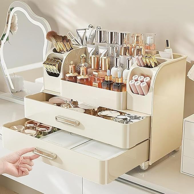 Makeup Organizer with Drawers for Vanity, Bathroom Countertop Organizer with - Image 3
