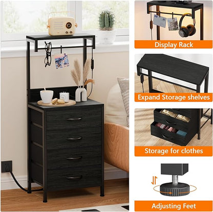 Furnulem Night Stand Set 2, Tall Nightstand - Image 6