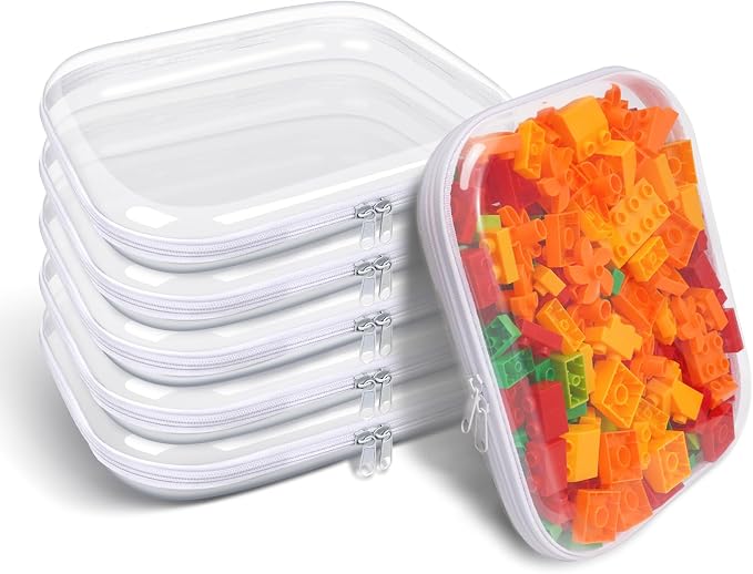 Clear Hard Plastic Zipper Case, Transparent Double Zippers Hard Pouch by Unknown