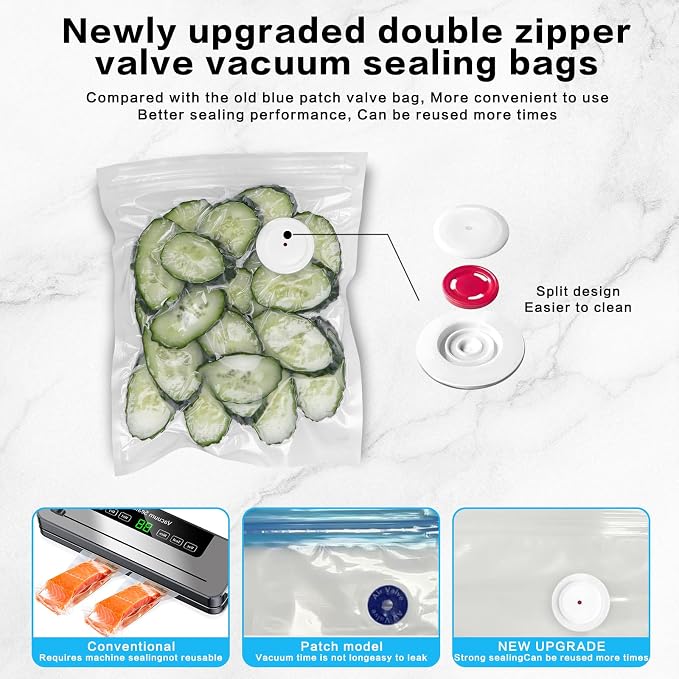 Reusable Vacuum Sealer Bags for Food – 30 Pack BPA-Free Large Vacuum Storage - Image 3