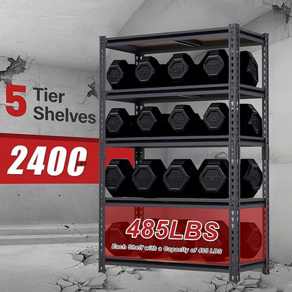 Garage Storage Shelves, 2400 LBS Heavy Duty Shelving, Metal Garage Shelves - Image 5