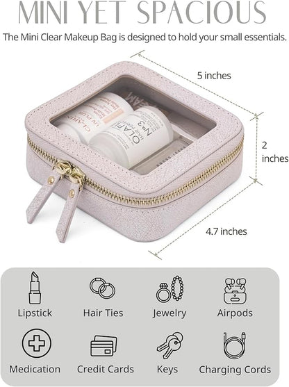 Popvibe Clear Makeup Bag Travel Cosmetic Case Transparent Toiletry Bag - Image 2
