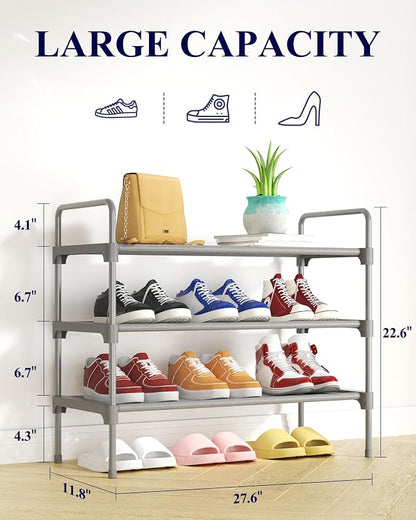 Kitsure Shoe Rack for Closet, Sturdy and Long-Lasting Shoe Shelf, Shoe Rack for - Image 2