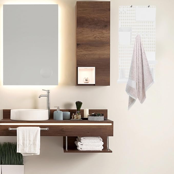 Wall Pegboard Storage Shelf White Plastic Organizer Rack - Image 2