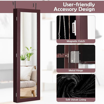 HAPPYGRILL Wall Mounted Jewelry Cabinet - Image 4