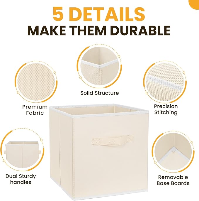 Criusia Large Storage Cubes, 13 Inch Cube Storage Bins - Image 6