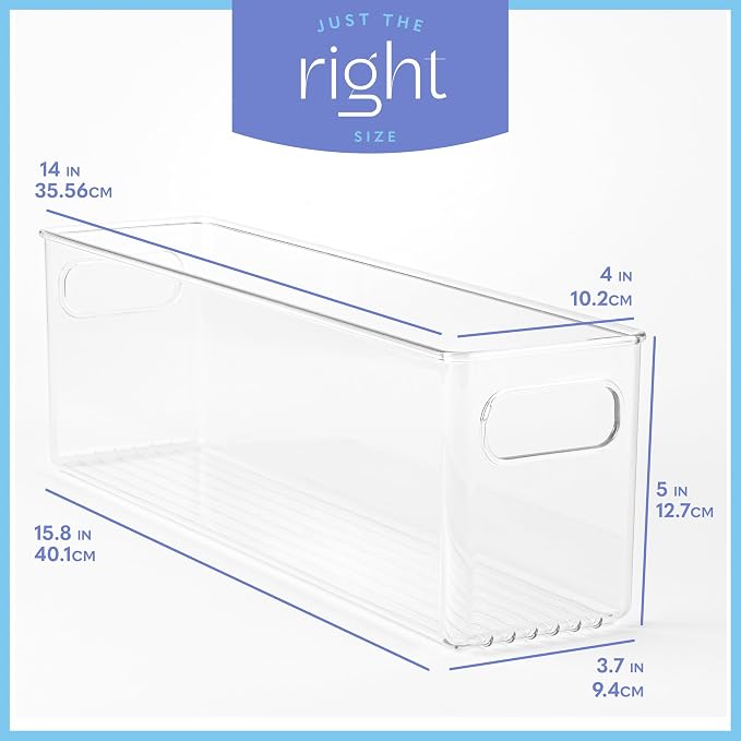 primebox Plastic Food Storage 2 Pack Clear Container Bin - Image 3