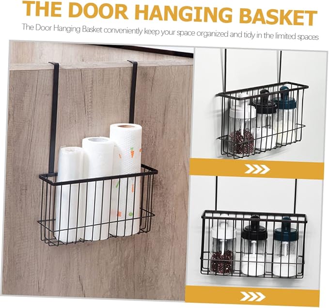 GLEAVI Kitchen Cabinet Door Hanging Basket Punch Iron Wire Storage Organizer - Image 3