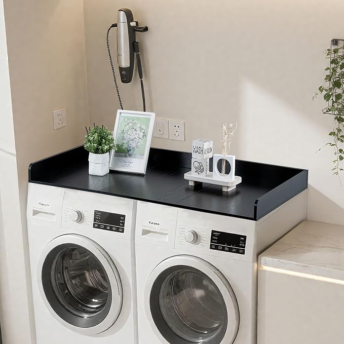 Hanobe Washer Dryer Countertop Topper : Wood Laundry Table Top - Image 4