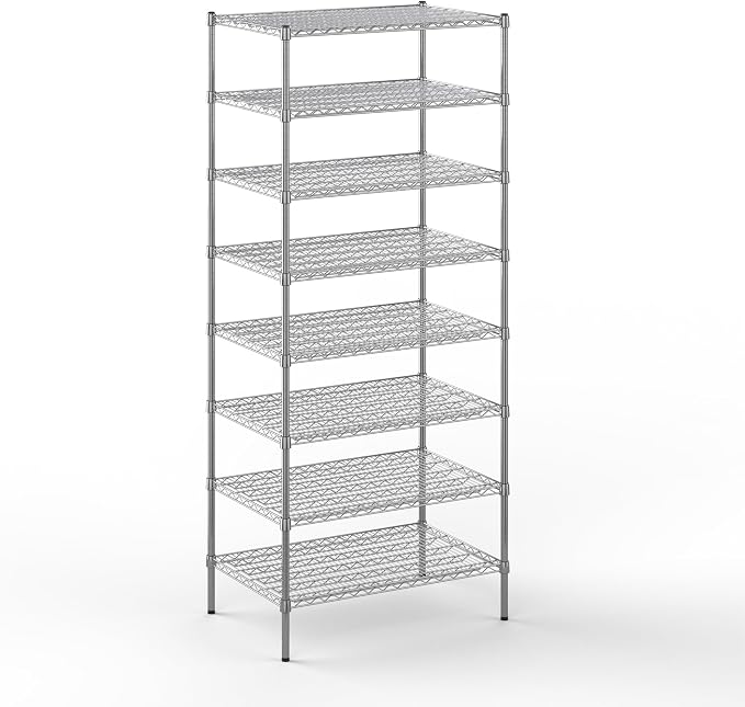 24" Deep x 36" Wide x 86" Height Wire Shelving Kit | 8-Tier | NSF Commercial by Regal+Altair