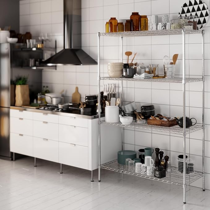 21" Deep x 48" Wide x 74" Height Wire Shelving Kit | 4-Tier | NSF Commercial - Image 7