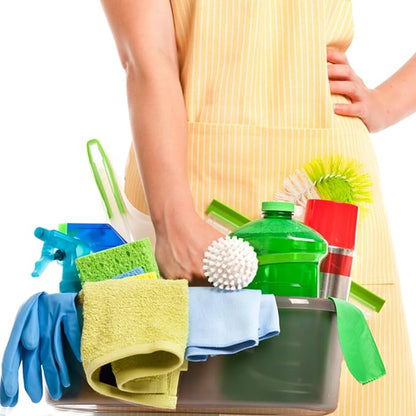 TOPZEA 2 Pack Cleaning Supplies Caddy, Plastic Large Cleaning Supply Storage - Image 3