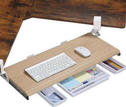 ETHU Keyboard Tray Under Desk, Ergonomic Corner Keyboard Tray by ETHU