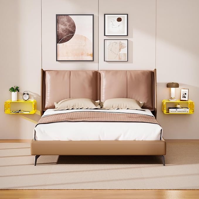 Acrylic Floating Nightstand, Bedside Table, Nightstand Shelf Wall Mounted - Image 5