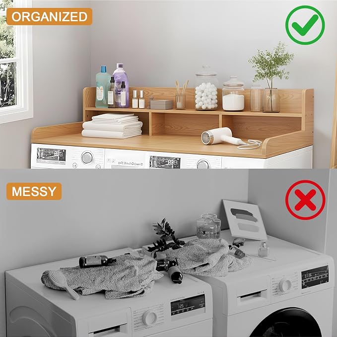 Washer Dryer Countertop with Shelf, 2-Tier Laundry Countertop Over Washer and - Image 5