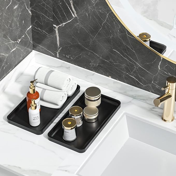 Weenson Bathroom Vanity Trays for Countertop Toiletries Decor Candle Perfume - Image 2