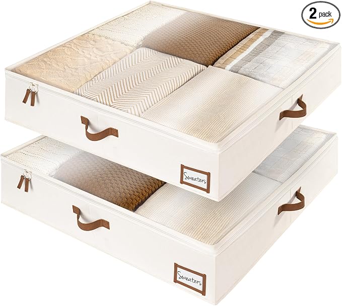 StorageWorks Underbed Storage Box, Under Bed Clothes Organizer by StorageWorks