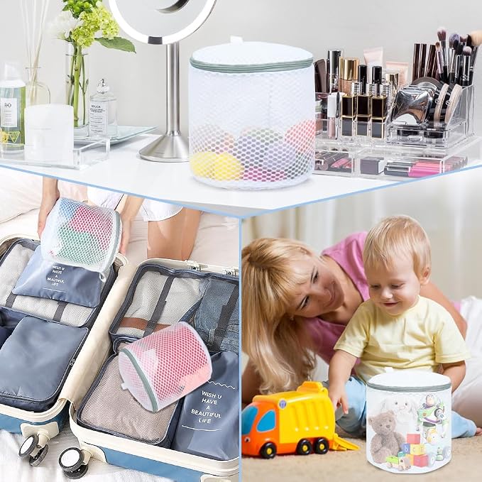 Vivifying Bra Bags for Laundry, 2 Pack Honeycomb Mesh Bra Washing Bags for - Image 7