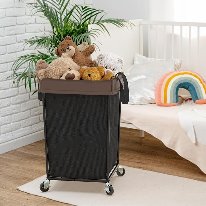 2PK Laundry Hamper with Wheels, Rolling Laundry Basket with Wheels Laundry - Image 4