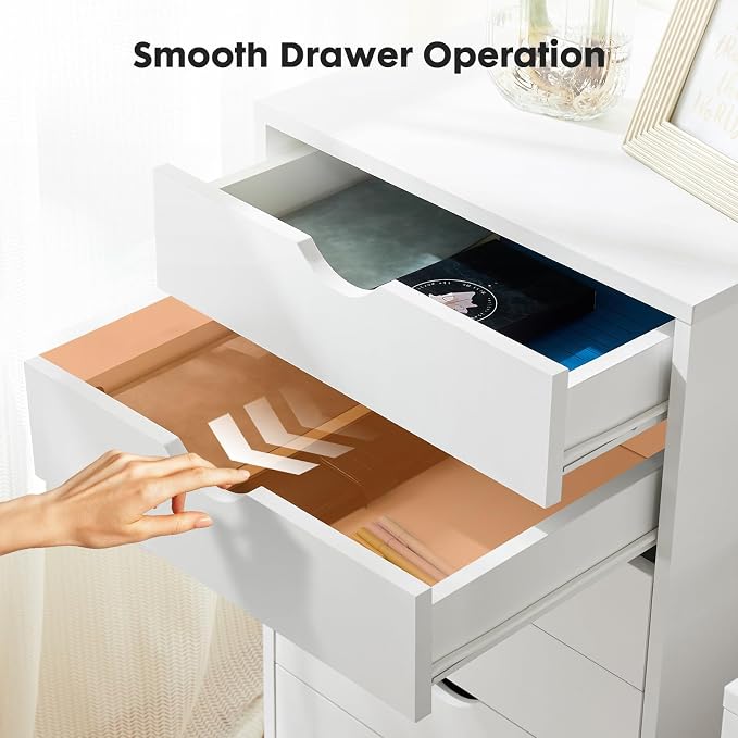 OLIXIS 7 Drawer File Cabinet on Wheels, Printer Stand | Fits Under Desks - Image 4