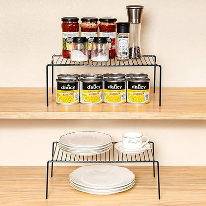 Kitchen Cabinet Shelf Organizer Set of 5, Large Metal Wire Pantry Storage - Image 5