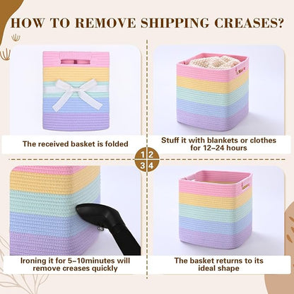 11 Inch Storage Cubes, 3 Pack Cube Storage Bins - Image 4