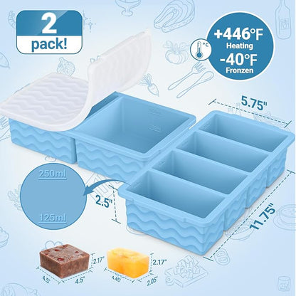 Silicone Freezer Trays with Lid - Image 2