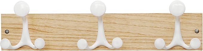 SKOLOO 17-Inch Natural Wood Coat Rack Wall Mount by SKOLOO