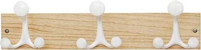 SKOLOO 17-Inch Natural Wood Coat Rack Wall Mount by SKOLOO