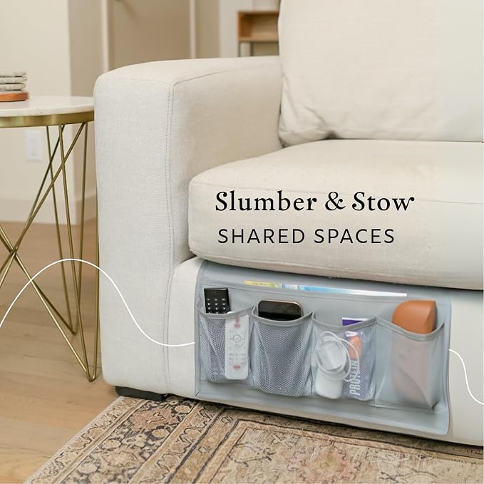 Houseify Slumber & Stow Hanging Bedside Caddy Organizer, 5 Pockets | Bed caddy - Image 7