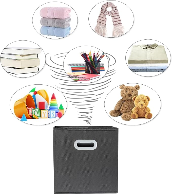 Fabric Cloth Storage Bins, Fabric Cube Organizer - Image 3