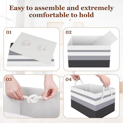 Storage Bins 3-Pack, Foldable Storage Baskets - Image 5