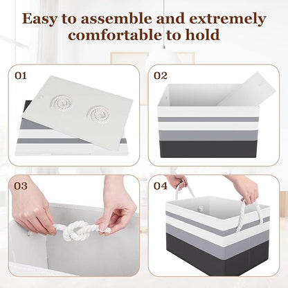 Storage Bins 4-Pack, Foldable Storage Baskets - Image 4