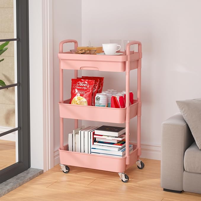 Calmootey 3-Tier Rolling Utility Cart - Image 4