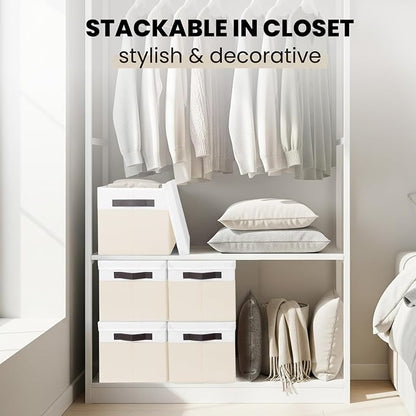 Large Nursery Closet Organizer Bins - 23 QT Decorative Storage Baskets - Image 4