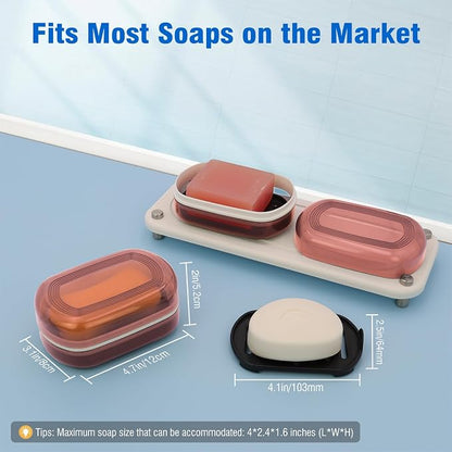 Travel Soap Container, Translucent Visible Soap Box, Travel Soap Holder - Image 2