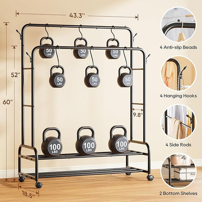 TigerParty Double Rods Clothes Rack - Image 3