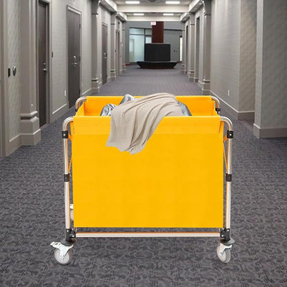 Commercial Laundry Cart with Wheels, Folding Laundry Hamper Cart, Heavy Duty - Image 9