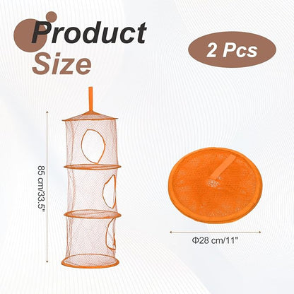 uxcell 2Pcs Mesh Hanging Storage Basket - Image 2