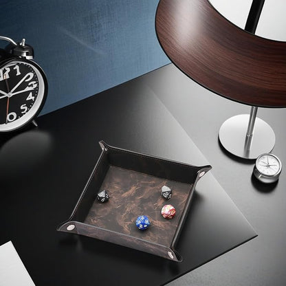 siduater Valet Tray Desktop Storage Organizer – Vegan Leather Catchall Bedside - Image 6