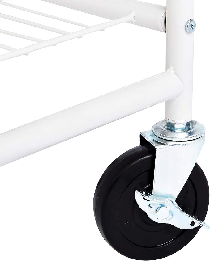 Amazon Basics Rectangular Laundry Hamper Basket Butler Cart - Image 5