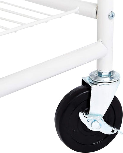Amazon Basics Rectangular Laundry Hamper Basket Butler Cart - Image 5