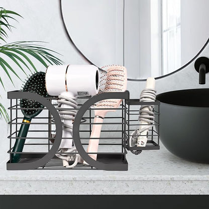 Elegant Black Wall Mounted Hair Dryer Holder - Image 7